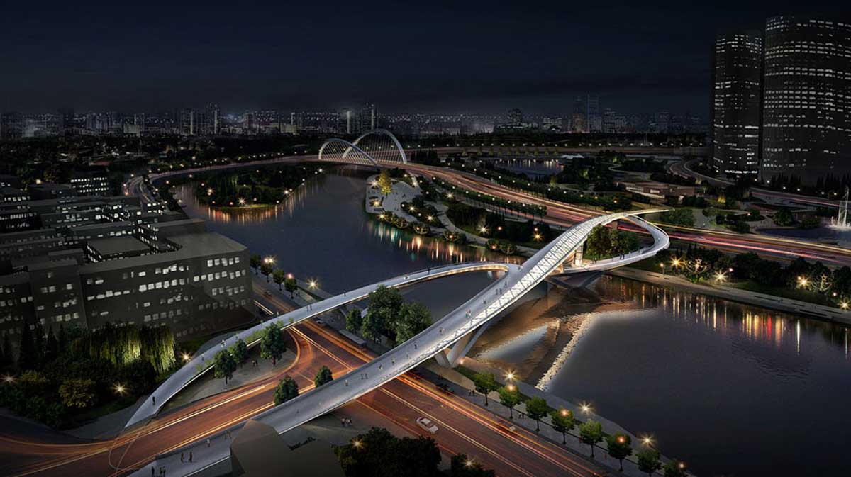 五岔子大橋 - Wuchazi Bridge (INFINITE LOOP) by Wunschmann Kaufer Architects