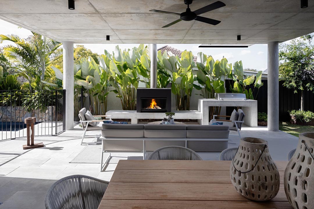 Engaging the Elements - Two Escea Fireplaces Create Indoor Outdoor Flow