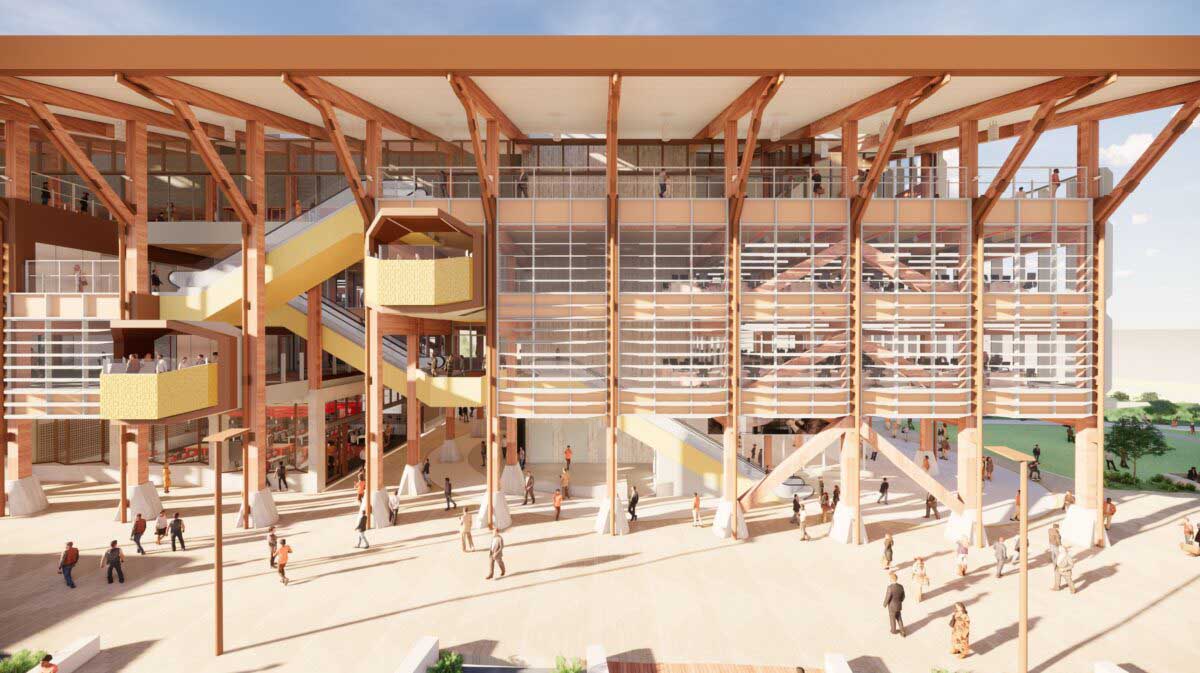 Unique Use of Timber in the New Academic Building (NAB) at Murdoch University