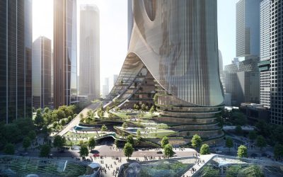 Zaha Hadid Architects’ Futuristic Open-Base Tower in Shenzhen Bay
